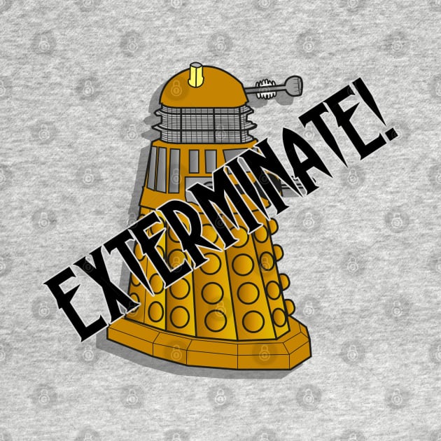 Exterminate! - Gold Dalek - Doctor Who by SOwenDesign